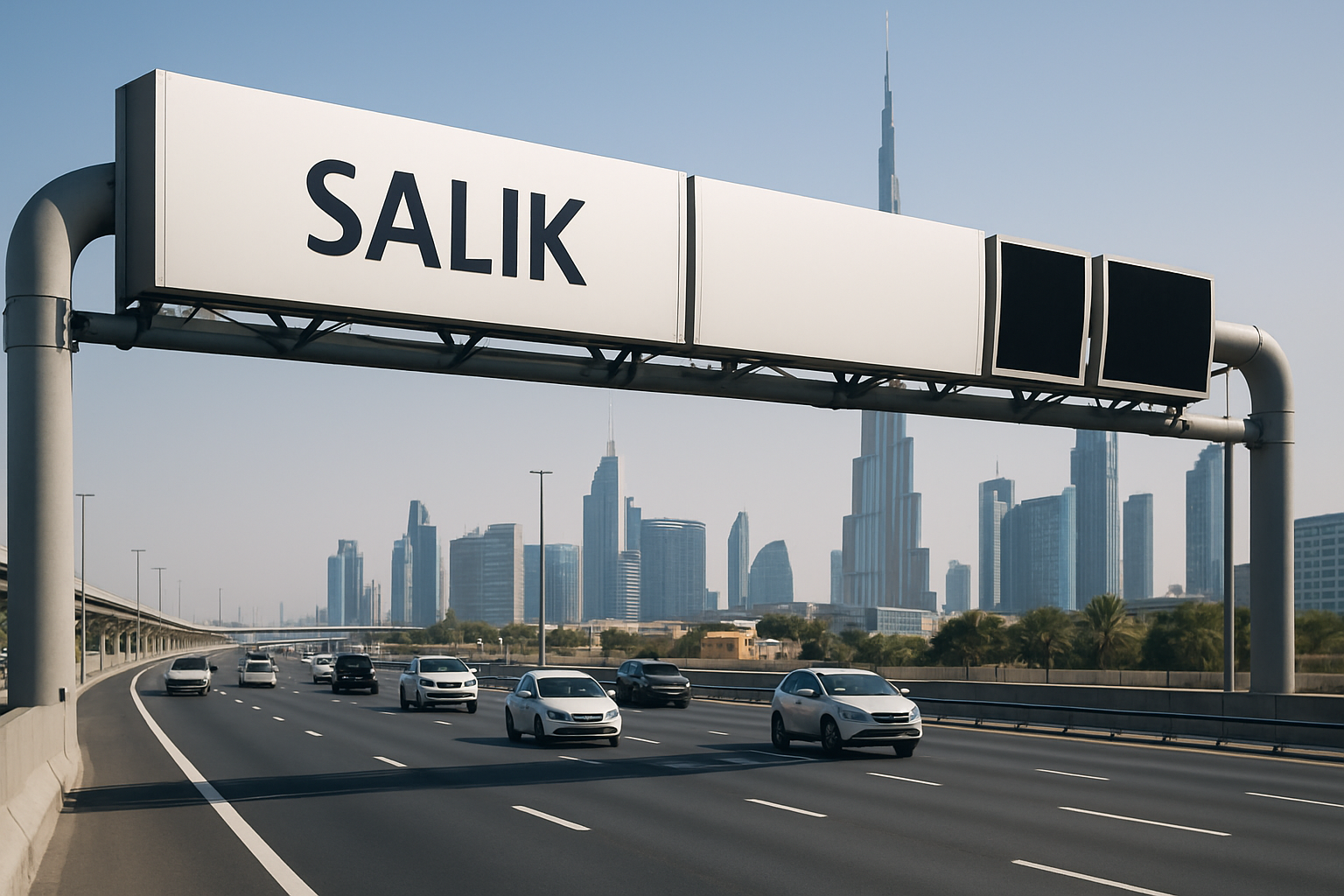 Electronic toll gates on Dubai highways
